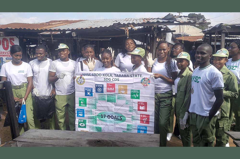 Corps members during community outreach in Ardo-Kola